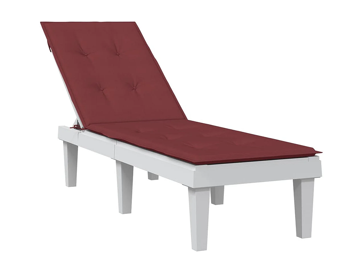 Coussin de chaise longue rouge bordeaux mélangé (75+105)x50x3cm