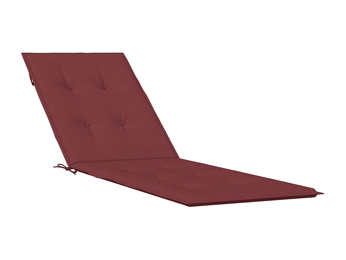 Coussin de chaise longue rouge bordeaux mélangé (75+105)x50x3cm
