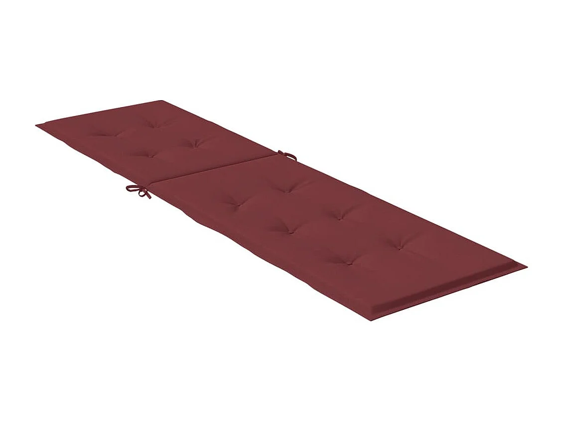 Coussin de chaise longue rouge bordeaux mélangé (75+105)x50x3cm