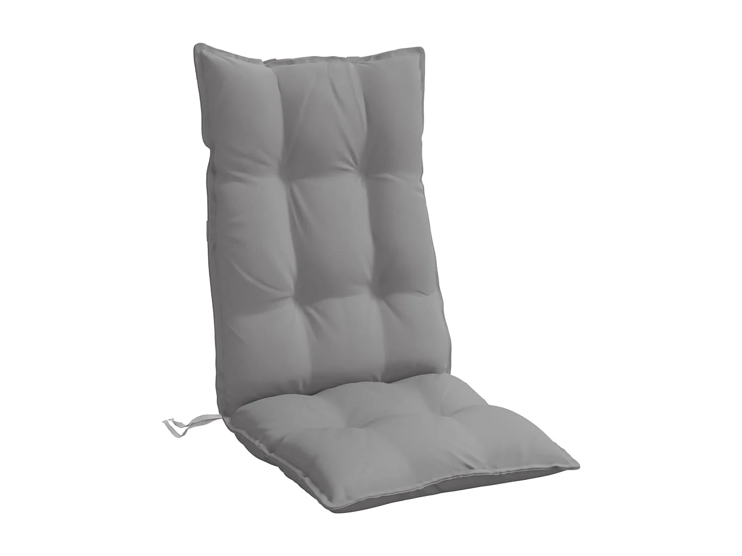 Coussins de chaise à dossier haut lot de 2 gris tissu oxford