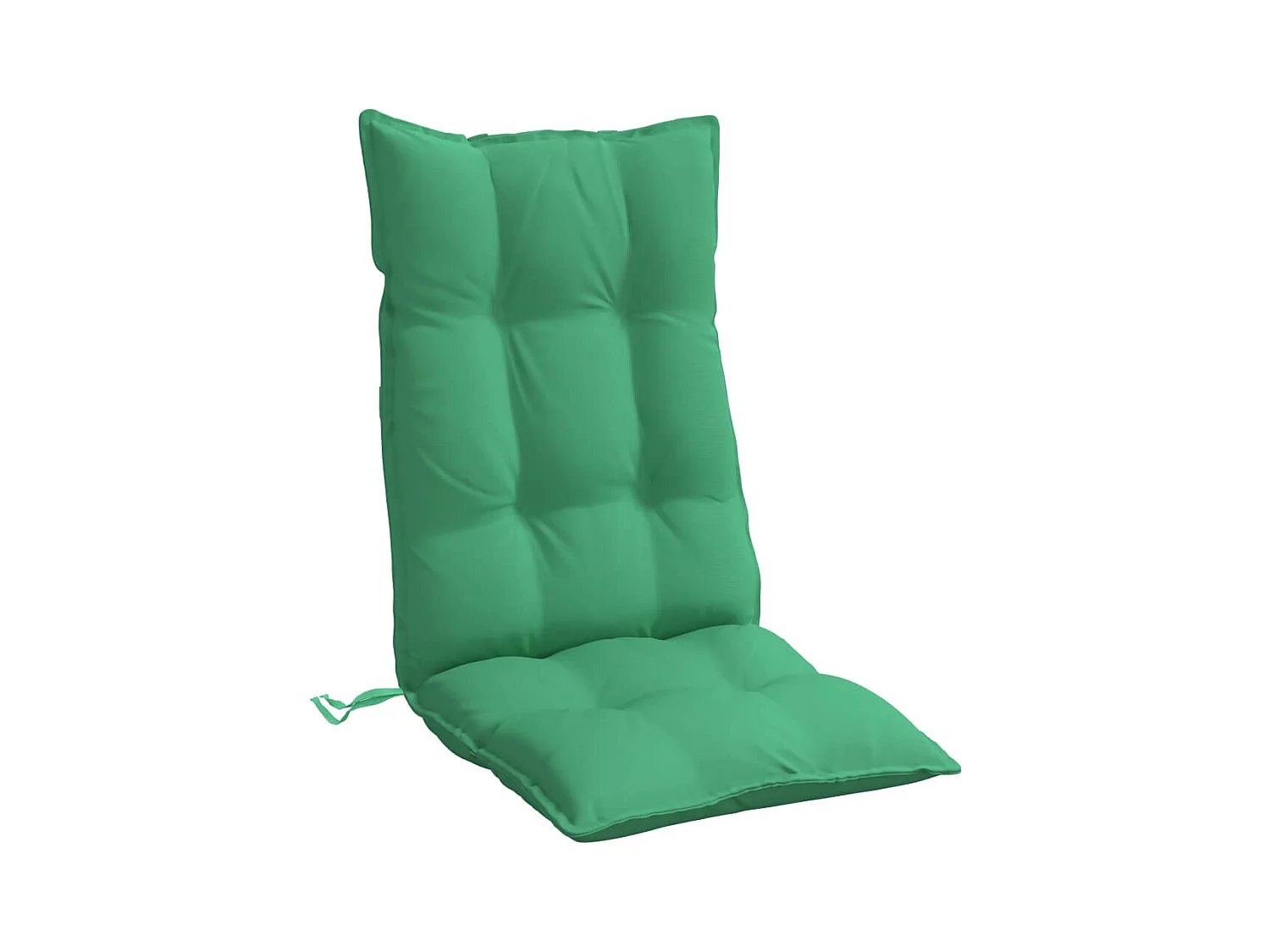 Cuscini per Sedia con Schienale Alto 2 pz Verde Tessuto Oxford