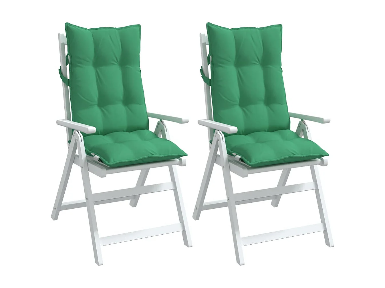 Coussins de chaise à dossier haut lot de 2 vert tissu oxford