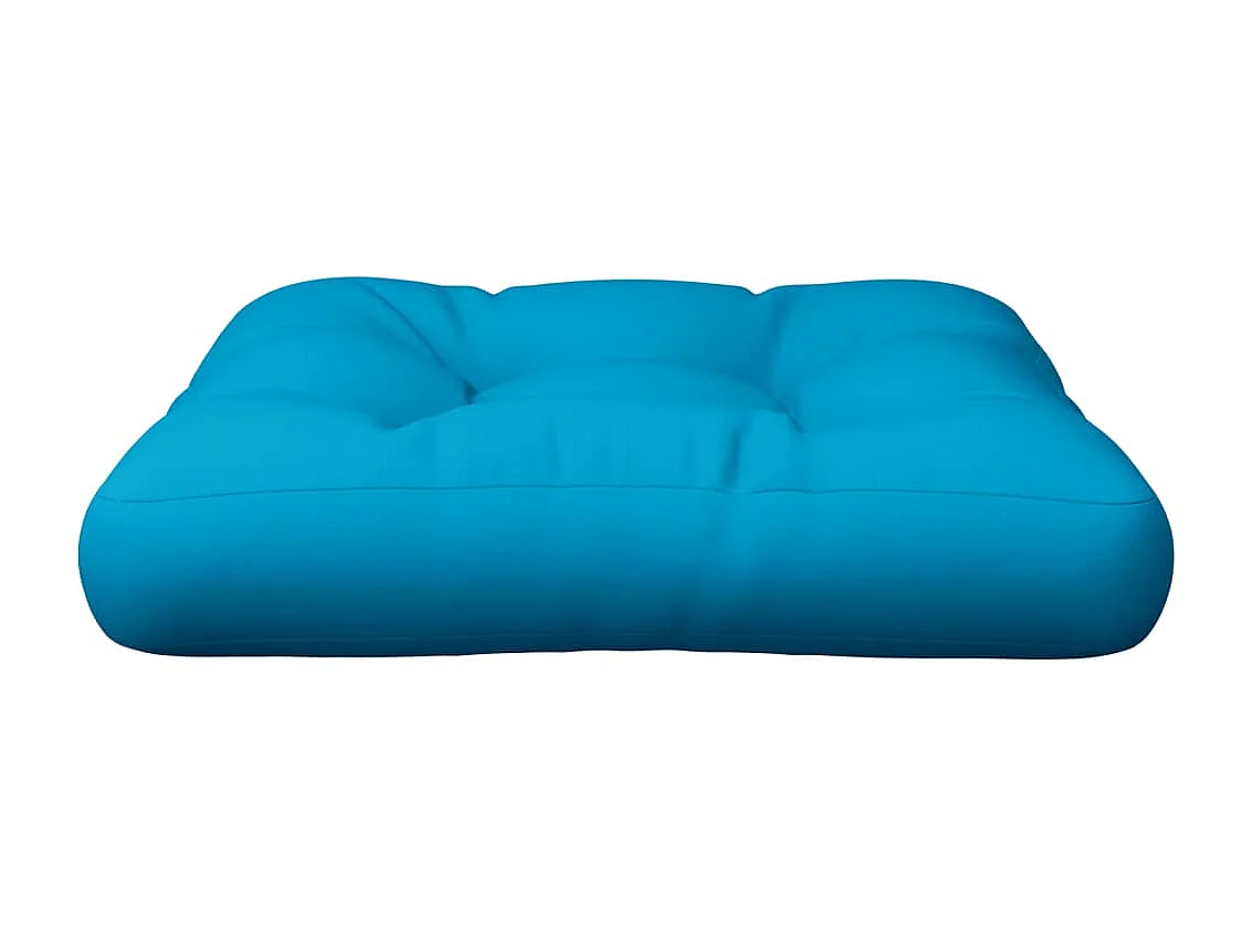 Coussin de palette bleu tissu