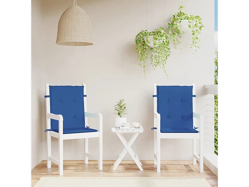 Almofadões lombares p/ cadeiras de jardim 2pcs oxford azul real