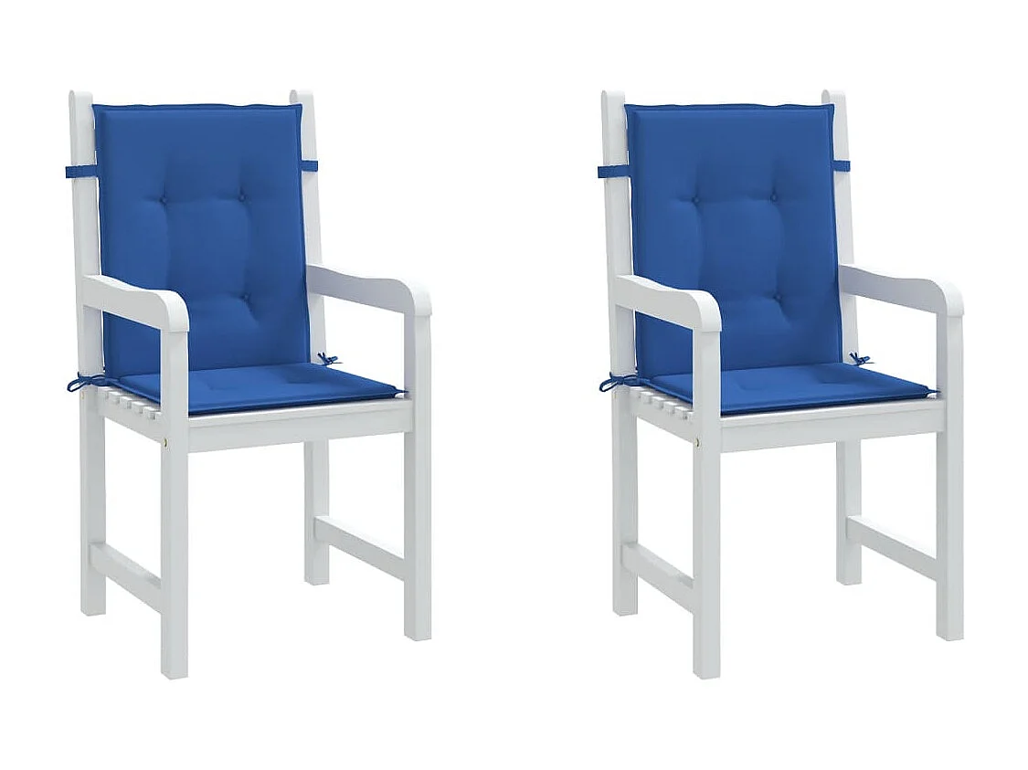 Almofadões lombares p/ cadeiras de jardim 2pcs oxford azul real