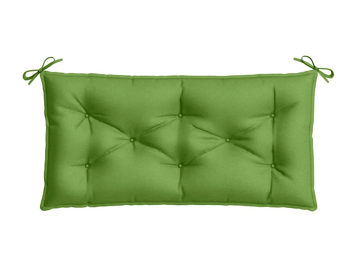 Coussin de banc de jardin vert mélangé 100x50x7 cm tissu