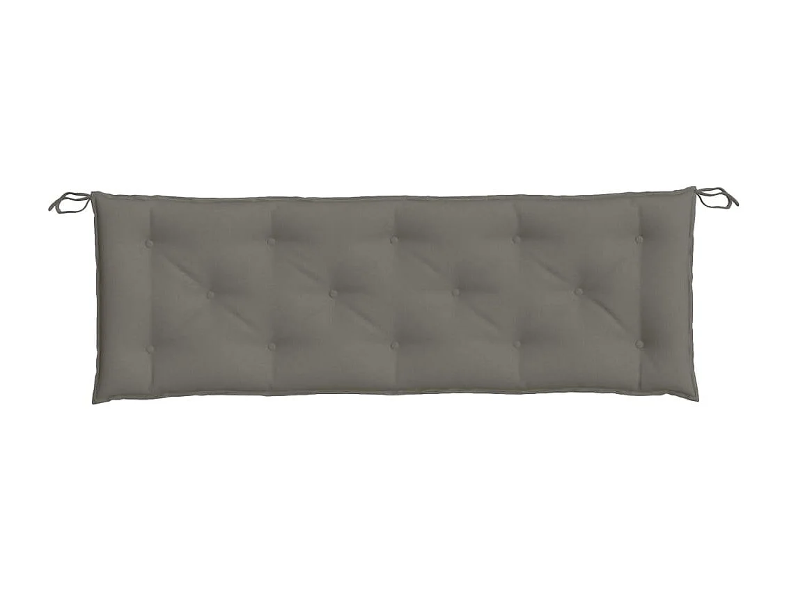 Almofadão banco jardim 120x50x7cm mesclado tecido cinza-escuro