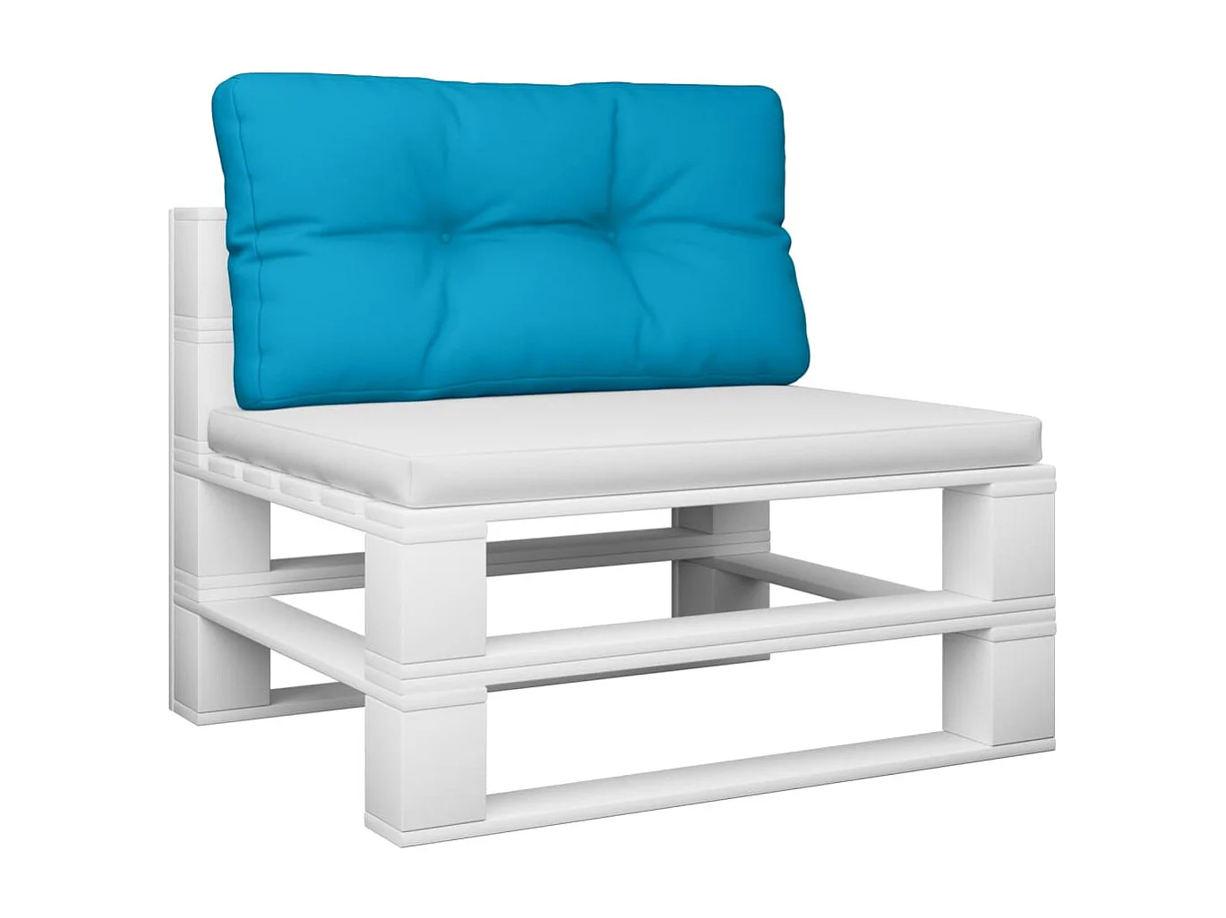 Almofadão para sofá de paletes 70x40x12 cm tecido azul-claro