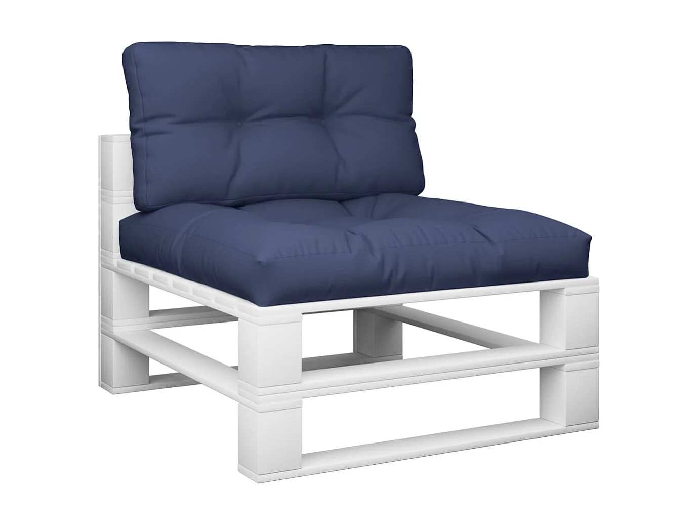 Coussins de palette lot de 2 bleu marine tissu