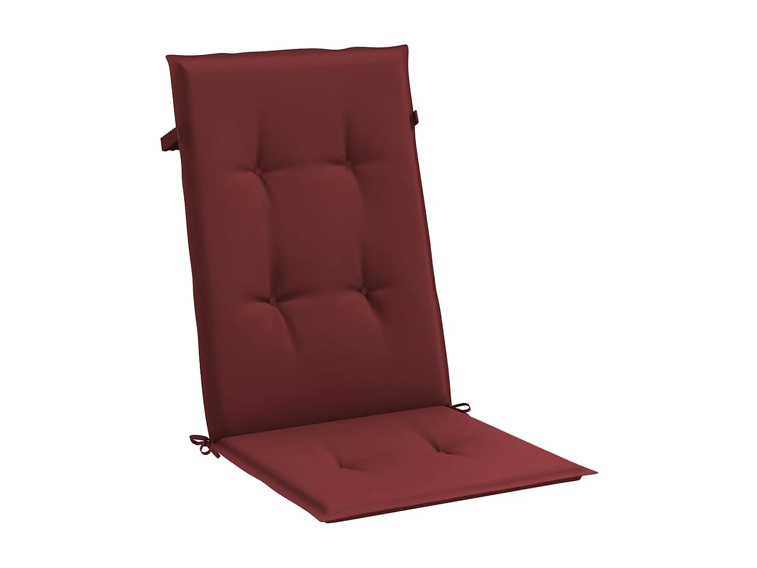 Coussins de chaise dossier haut lot de 2 rouge bordeaux mélangé