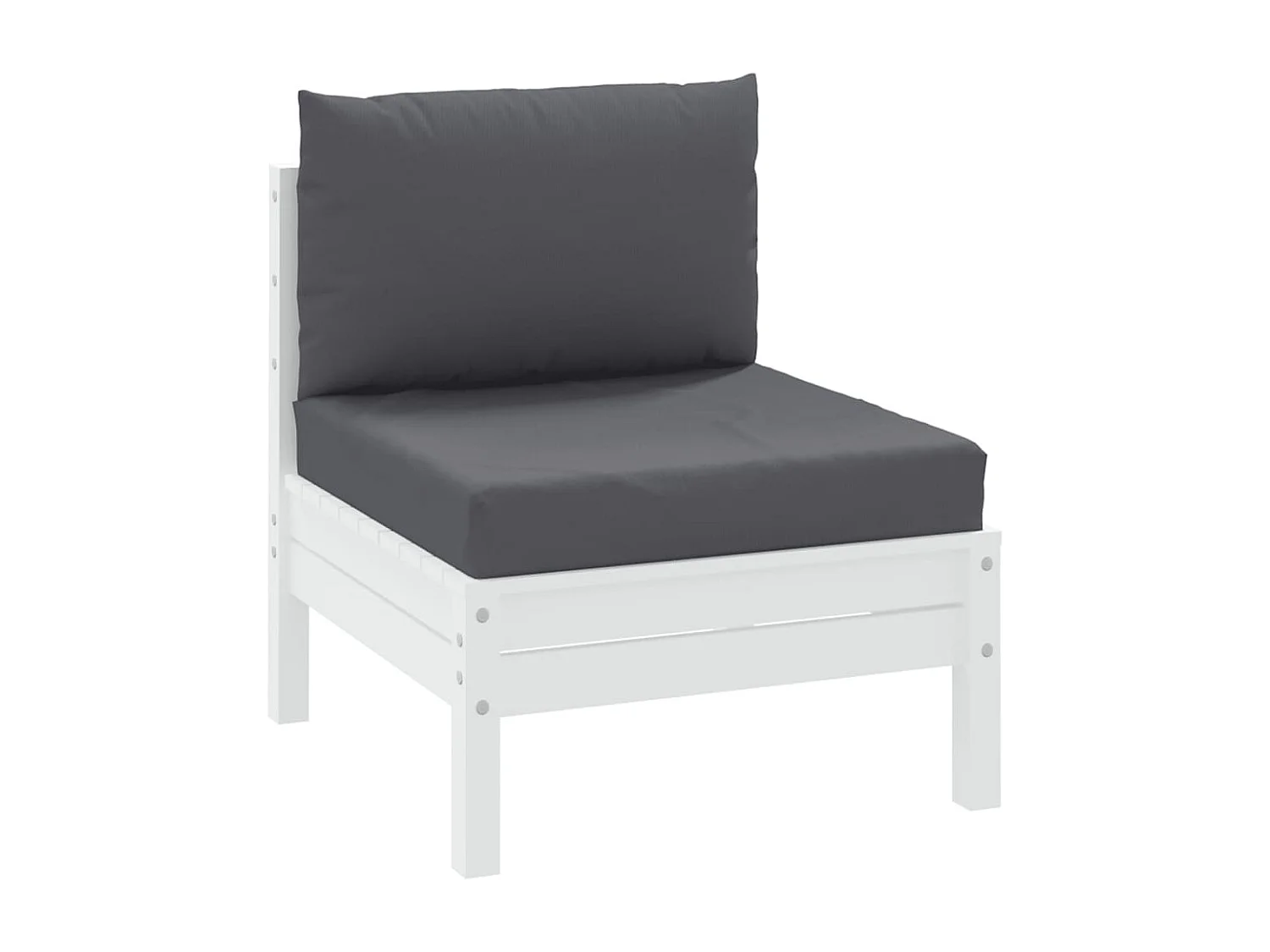 Palletkussens 2 st stof antraciet