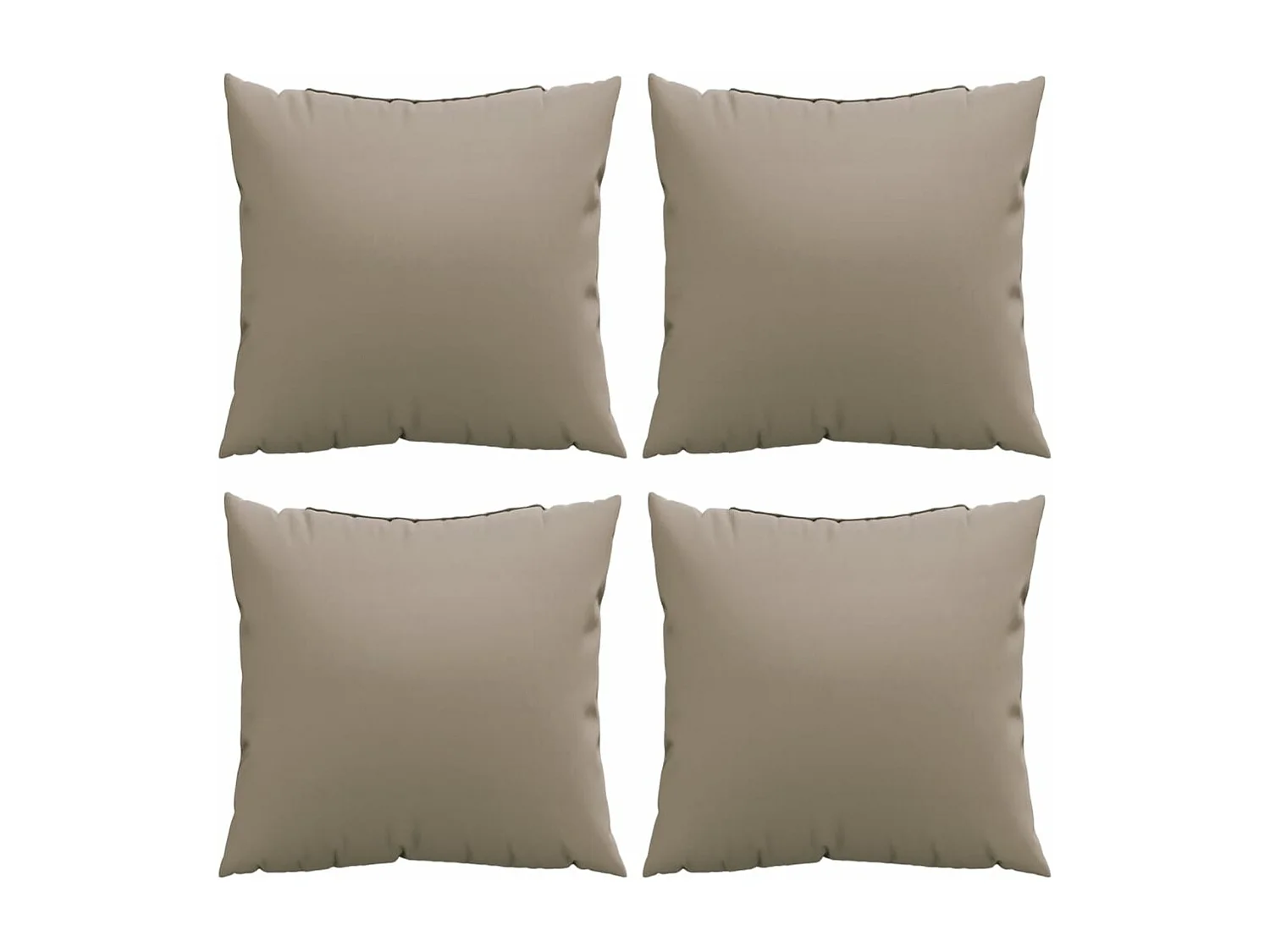 Coussins de canapé lot de 4 taupe 60x60 cm tissu