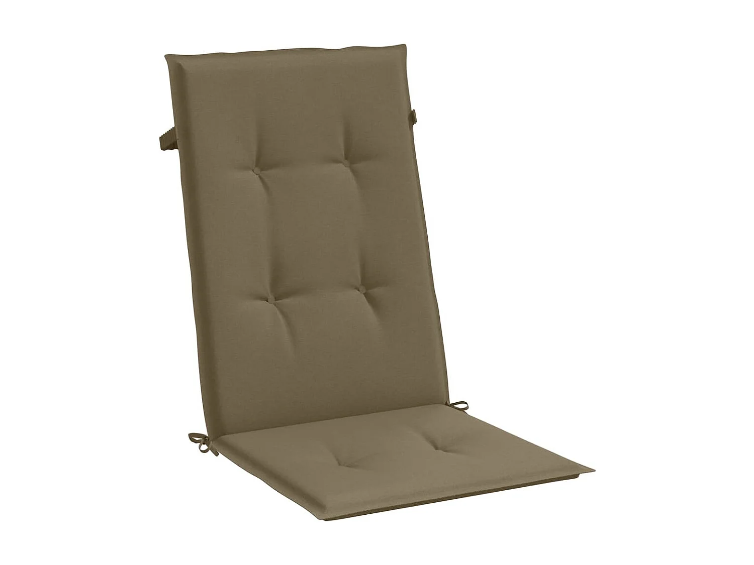 Coussins de chaise à dossier haut lot de 4 taupe mélangé tissu