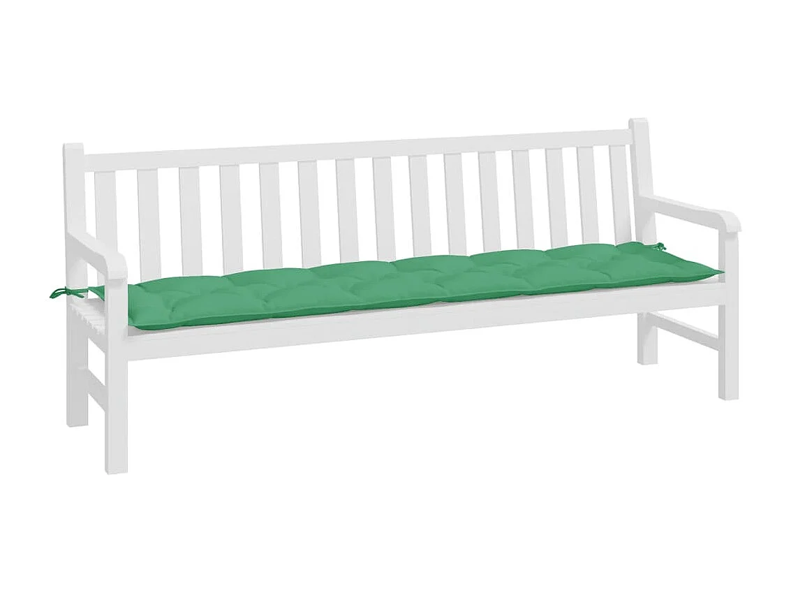 Coussin de banc de jardin vert 200x50x7 cm tissu oxford