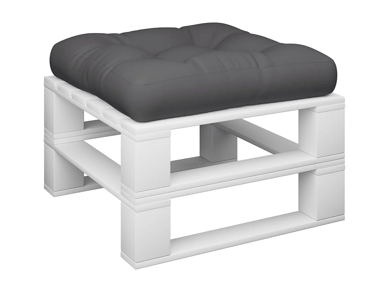 Palettenkissen Anthrazit 58x58x10 cm Stoff