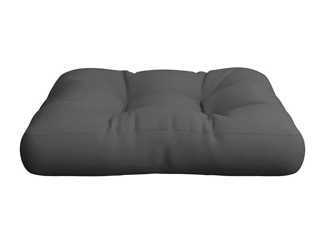 Coussin de palette anthracite 58x58x10 cm tissu