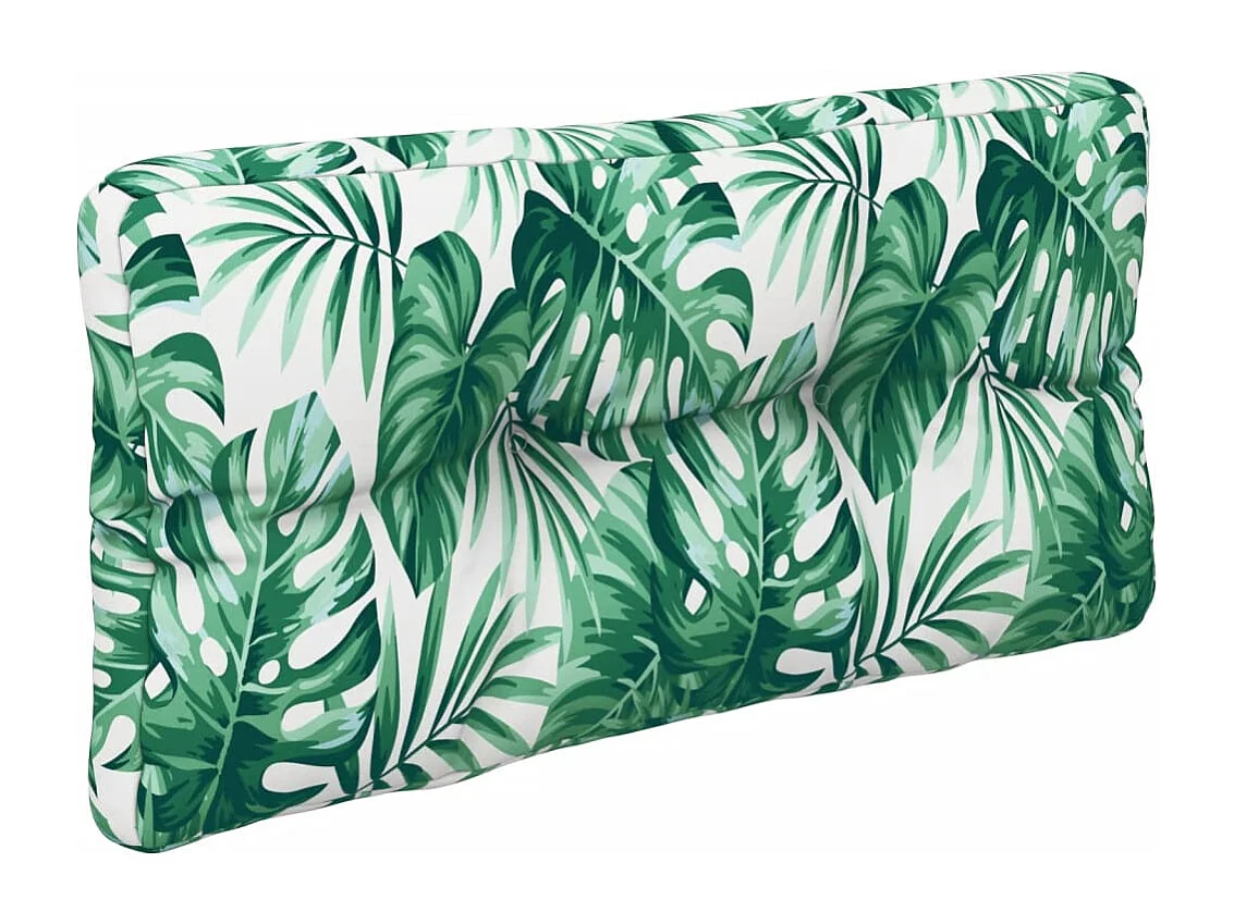 Cojines para palets 2 unidades tela estampado de hojas