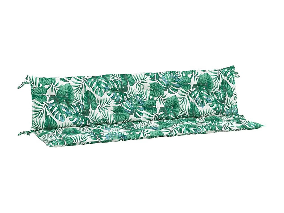 Coussins de banc de jardin lot de 2 motif de feuilles
