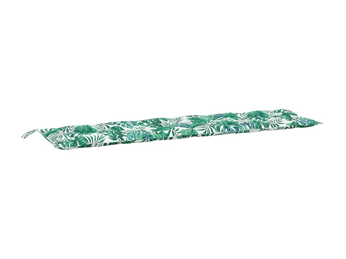 Coussins de banc de jardin lot de 2 motif de feuilles