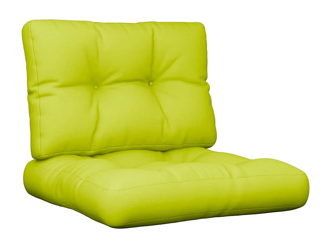 Cuscini per Divani in Pallet 2 pz Verde Intenso in Tessuto