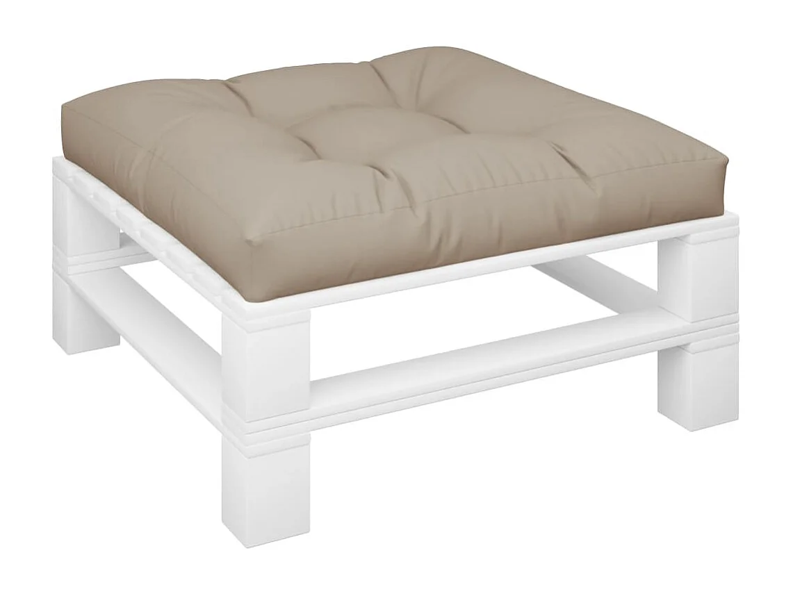 Coussin de palette taupe 70x70x12 cm tissu