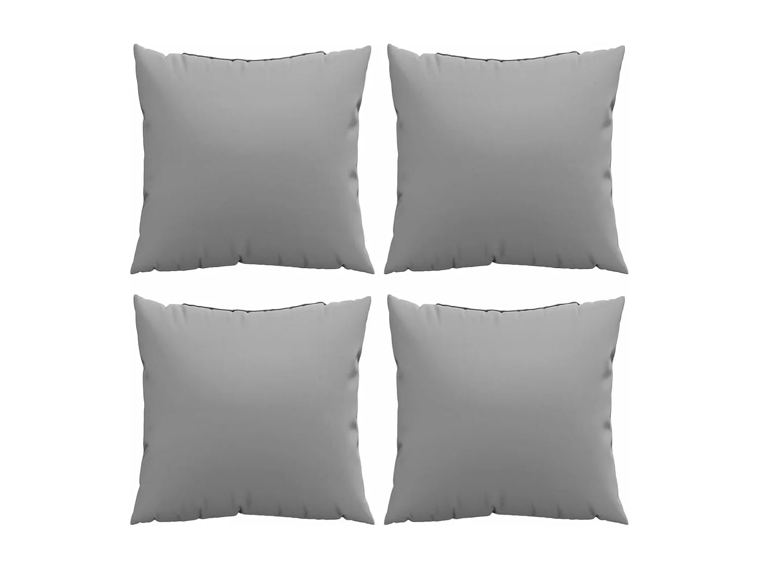 Coussins de canapé lot de 4 gris 40x40 cm tissu