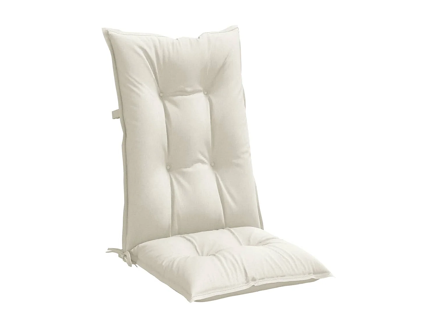 Coussins de chaise à dossier haut lot de 6 crème mélangé tissu