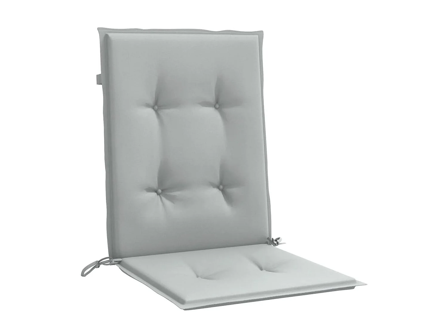 Cojines para silla respaldo bajo 6 ud tela gris claro melange