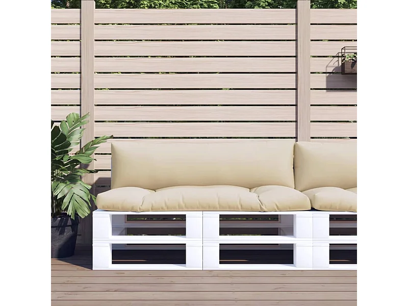 Cojines para palets 2 unidades tela beige