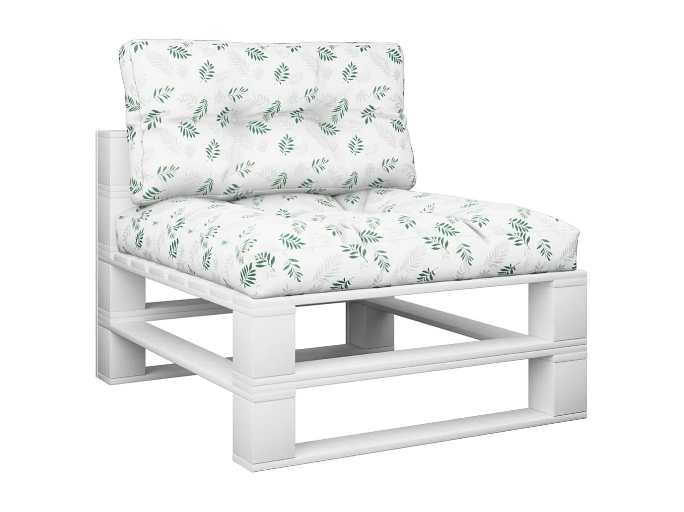 Almofadões para sofás de paletes 2 pcs tecido padrão de folhas