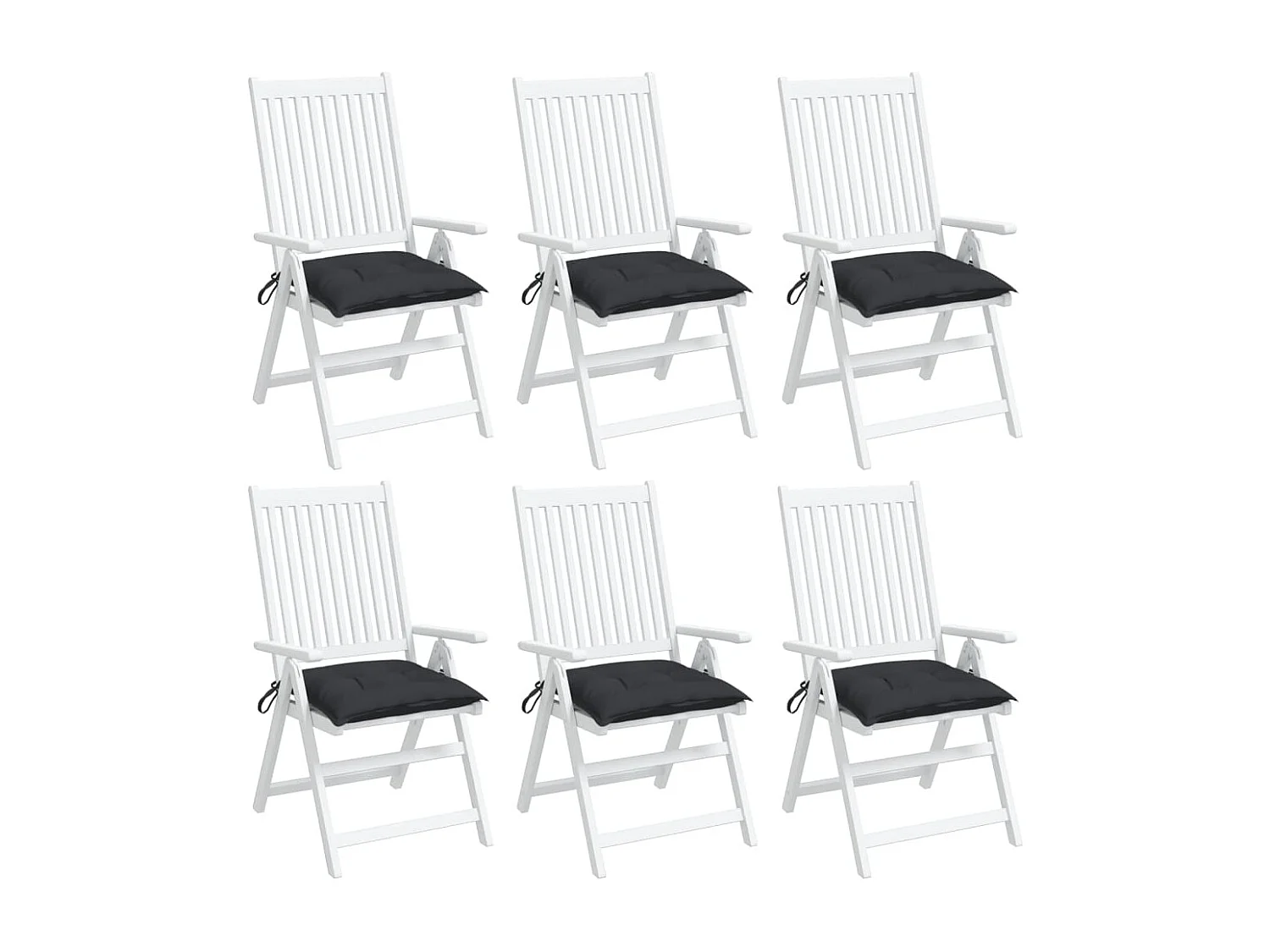 Almofadões para móveis de paletes 6 pcs tecido oxford preto