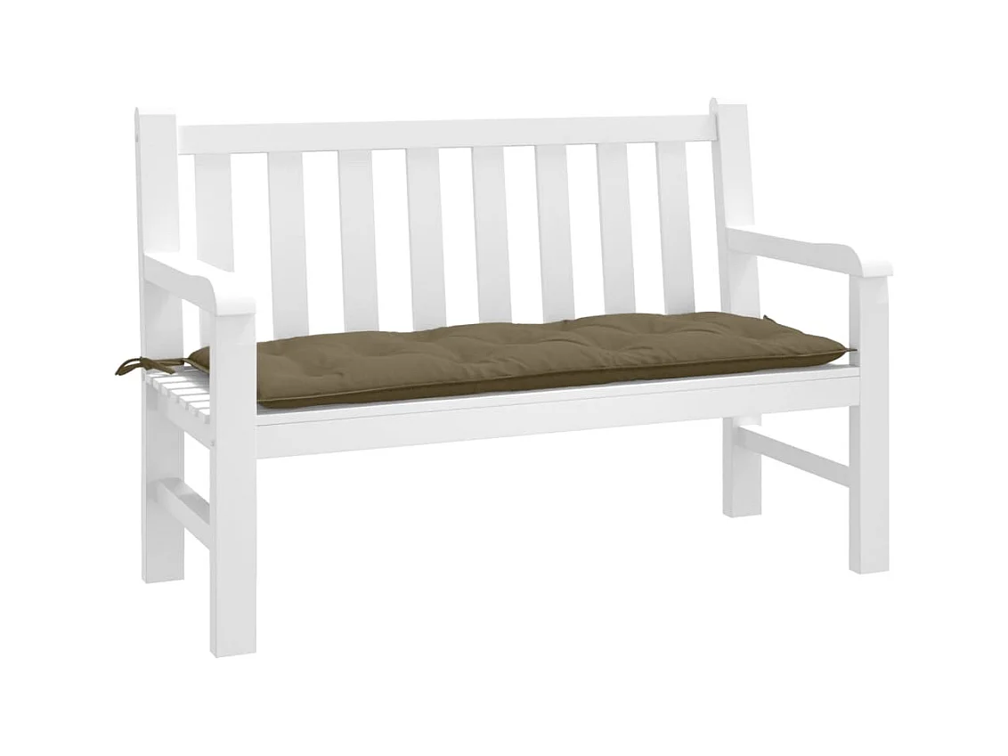 Gartenbank-Auflage Melange Taupe 120x50x7 cm Stoff