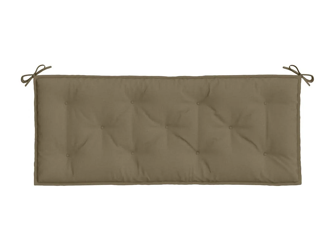 Coussin de banc de jardin taupe mélangé 120x50x7 cm tissu