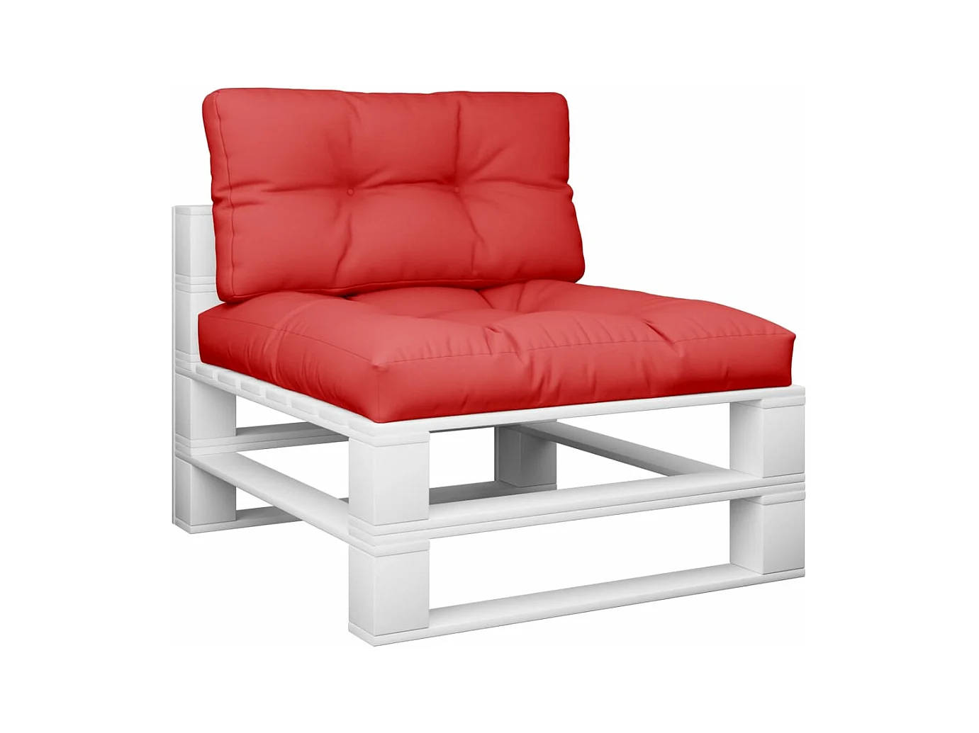 Coussins de palette lot de 2 rouge tissu