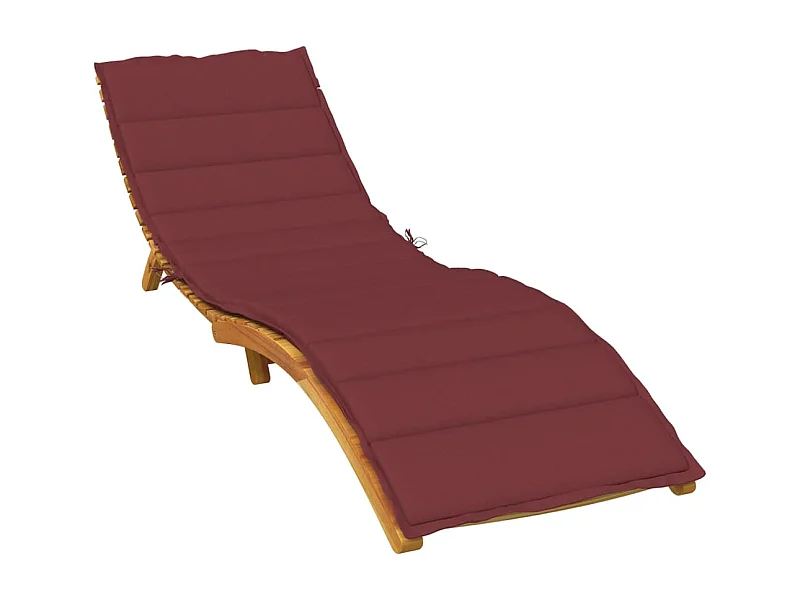 Coussin de chaise longue rouge bordeaux mélangé 200x60x4 cm