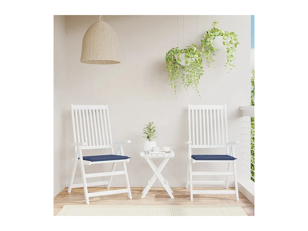 Coussins de palette lot de 2 bleu marine 40x40x3 cm