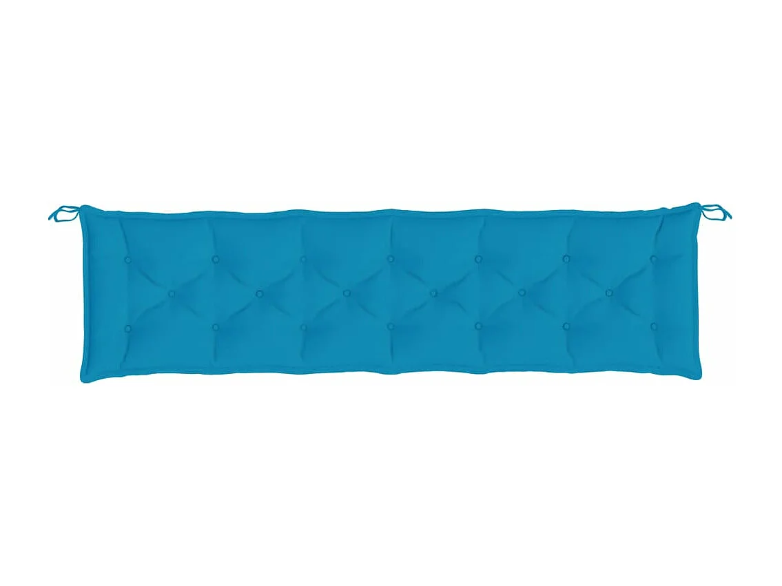 Coussins de banc de jardin lot de 2 bleu clair tissu Oxford