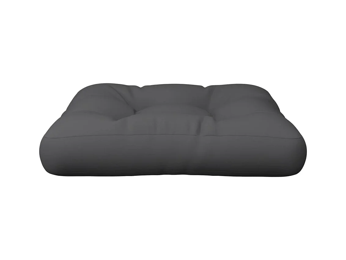 Coussin de palette anthracite 60x61,5x10 cm tissu