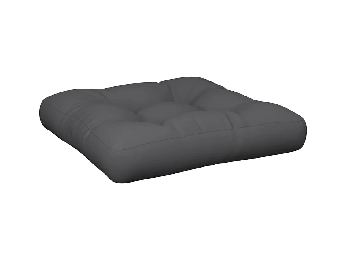 Coussin de palette anthracite 60x61,5x10 cm tissu