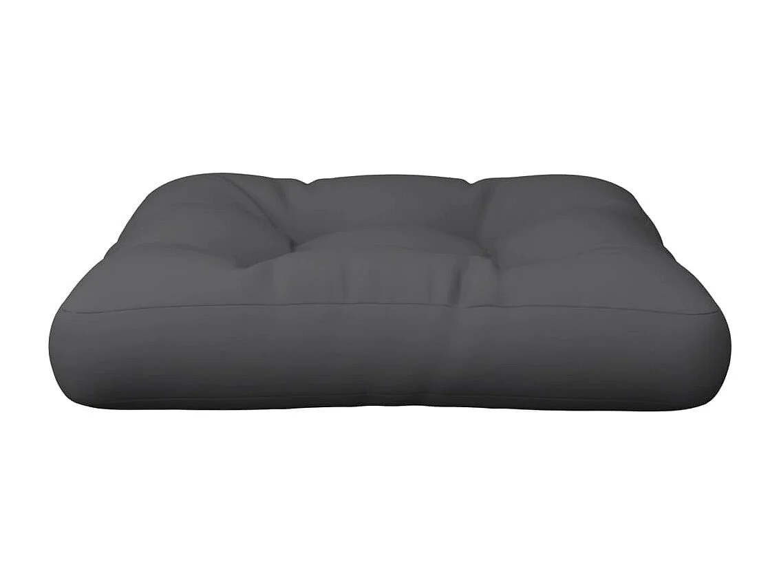Coussin de palette anthracite 60x61,5x10 cm tissu