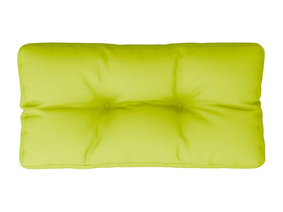 Coussin de palette vert vif 70x40x12 cm tissu