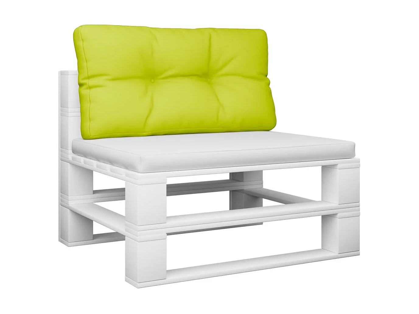 Coussin de palette vert vif 70x40x12 cm tissu