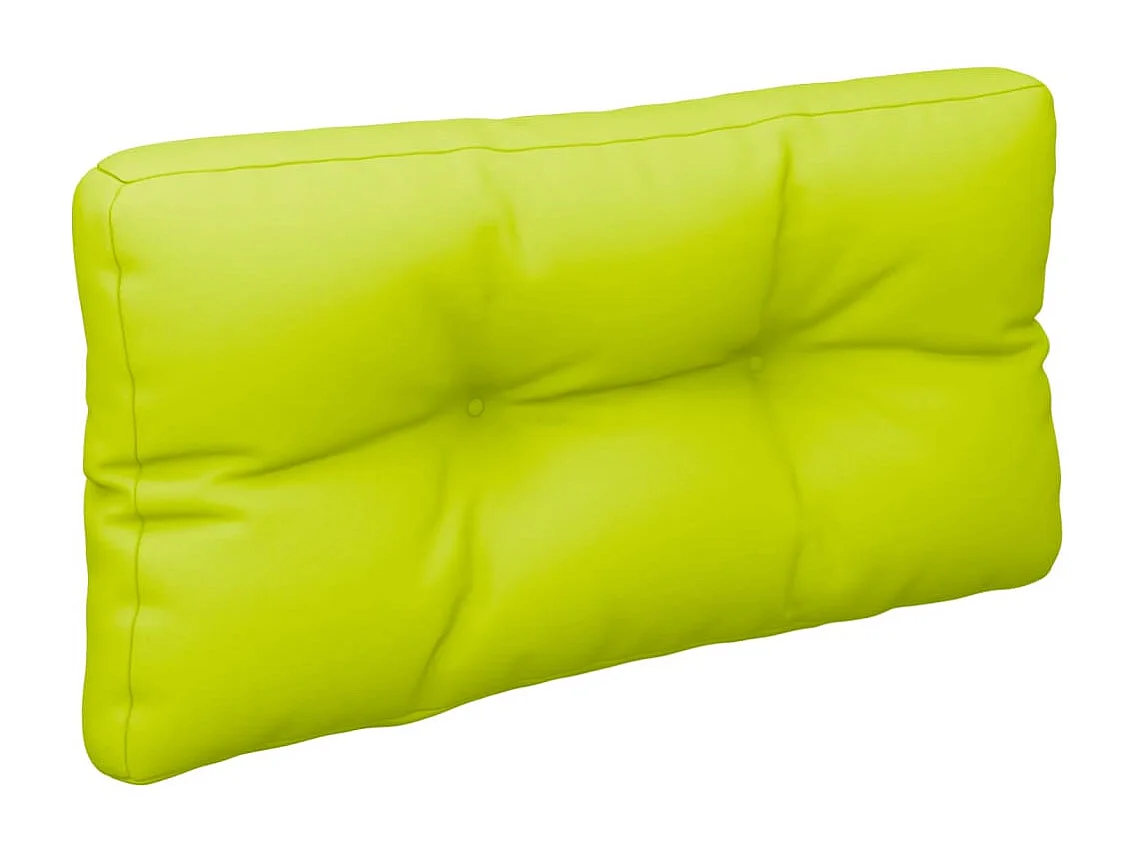 Coussin de palette vert vif 70x40x12 cm tissu