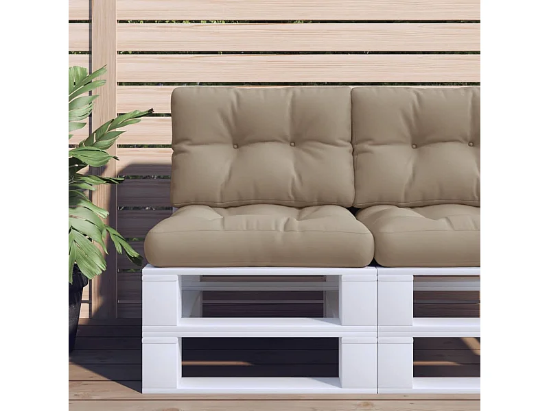 Palettenkissen Taupe 50x40x12 cm Stoff