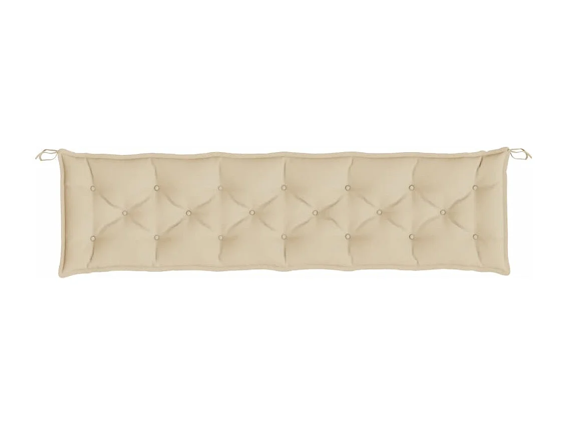 Cuscino per Panca Beige 200x50x7 cm in Tessuto Oxford