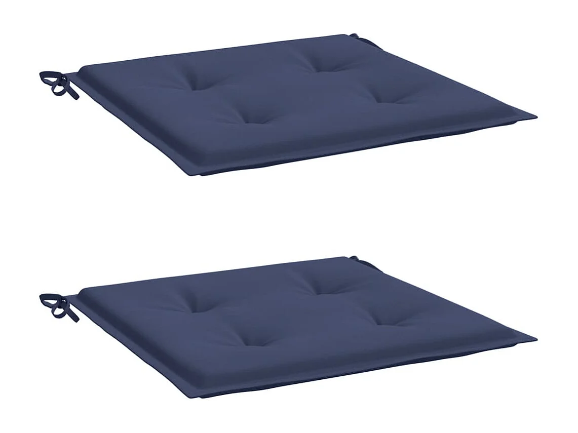 Coussins de palette lot de 2 bleu marine 50x50x3 cm