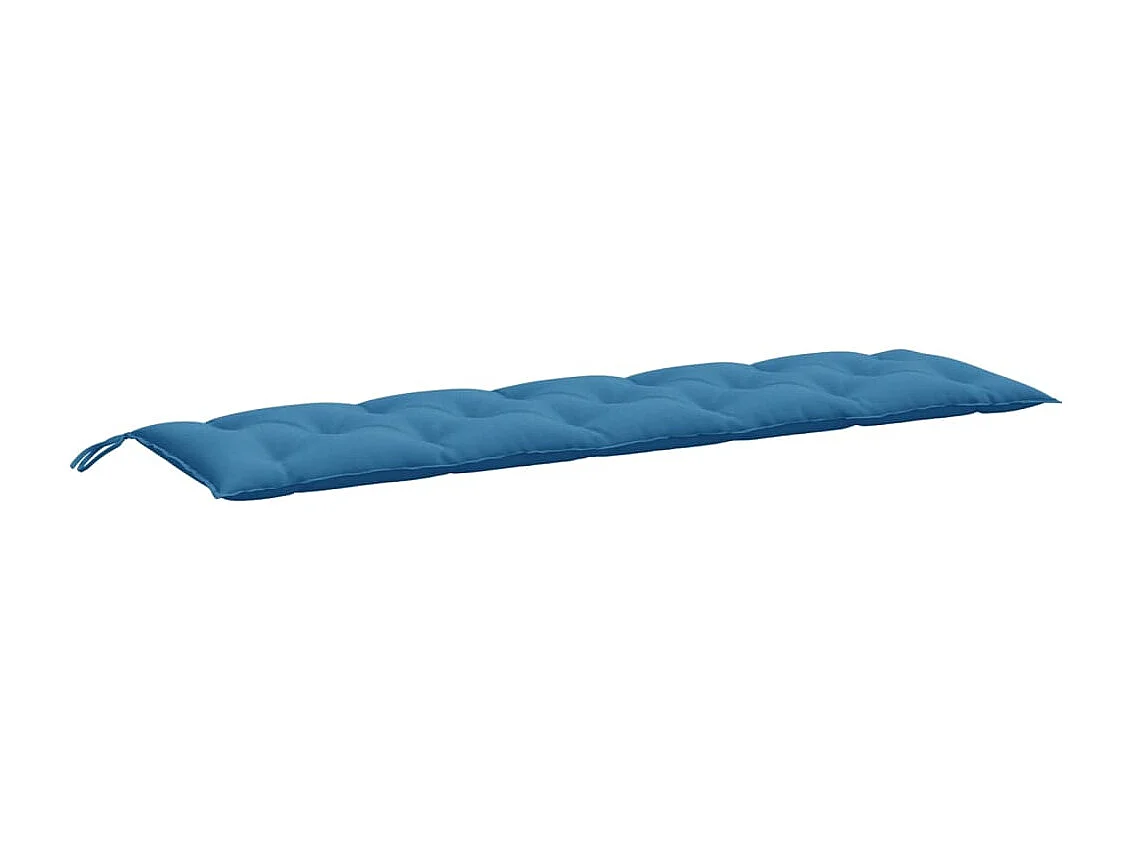 Coussins de banc de jardin lot de 2 bleu mélangé tissu