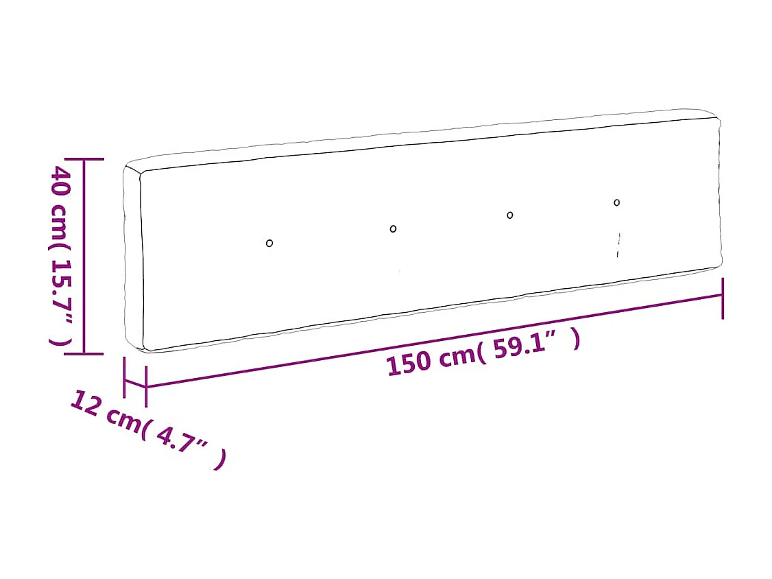 Coussins de palette lot de 2 gris tissu