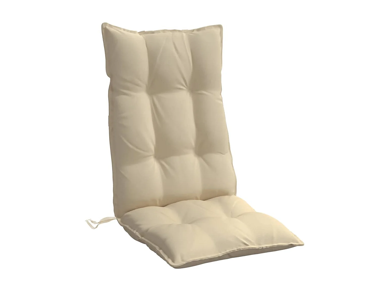 Cuscini per Sedia con Schienale Alto 6 pz Beige Tessuto Oxford