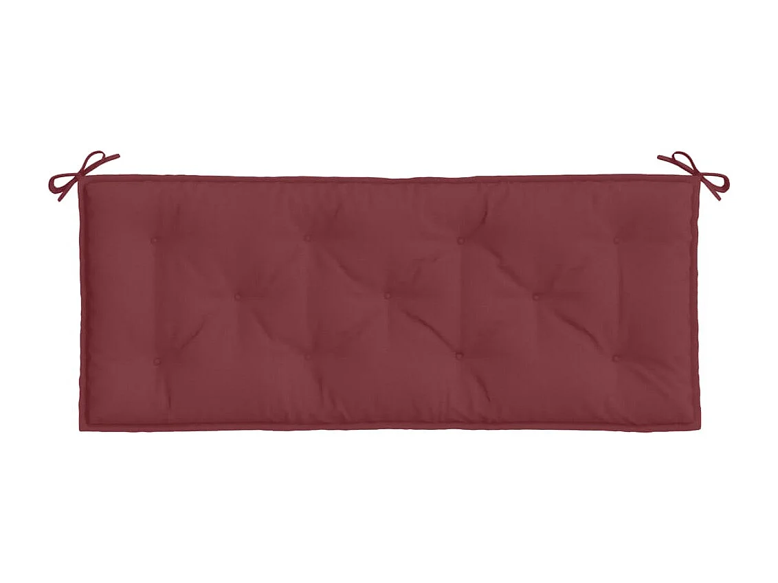Cojín para banco de jardín tela rojo tinto melange 120x50x7 cm